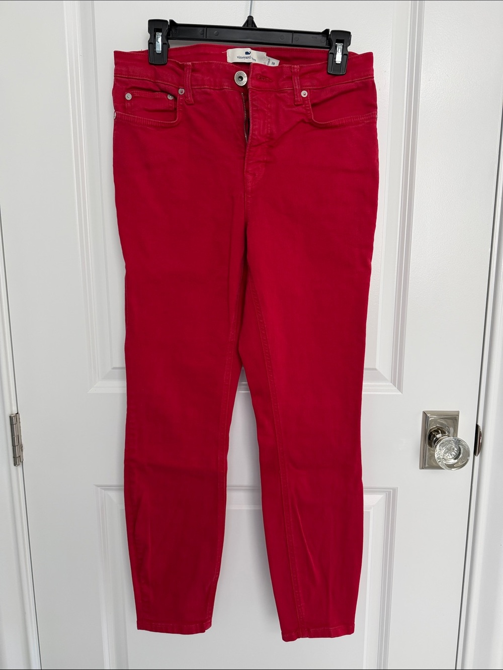 Vineyard Vines Women's Skinny Jeans in Bright Red